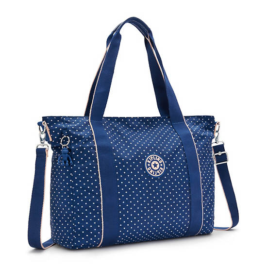 Kipling Asseni Printed Tote Tassen Blauw | België 1754SG